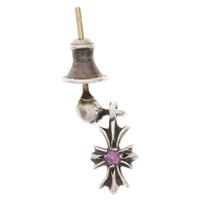 Thumbnail for Chrome Hearts Tiny E CH Ruby Plus Drop Earrings Silver