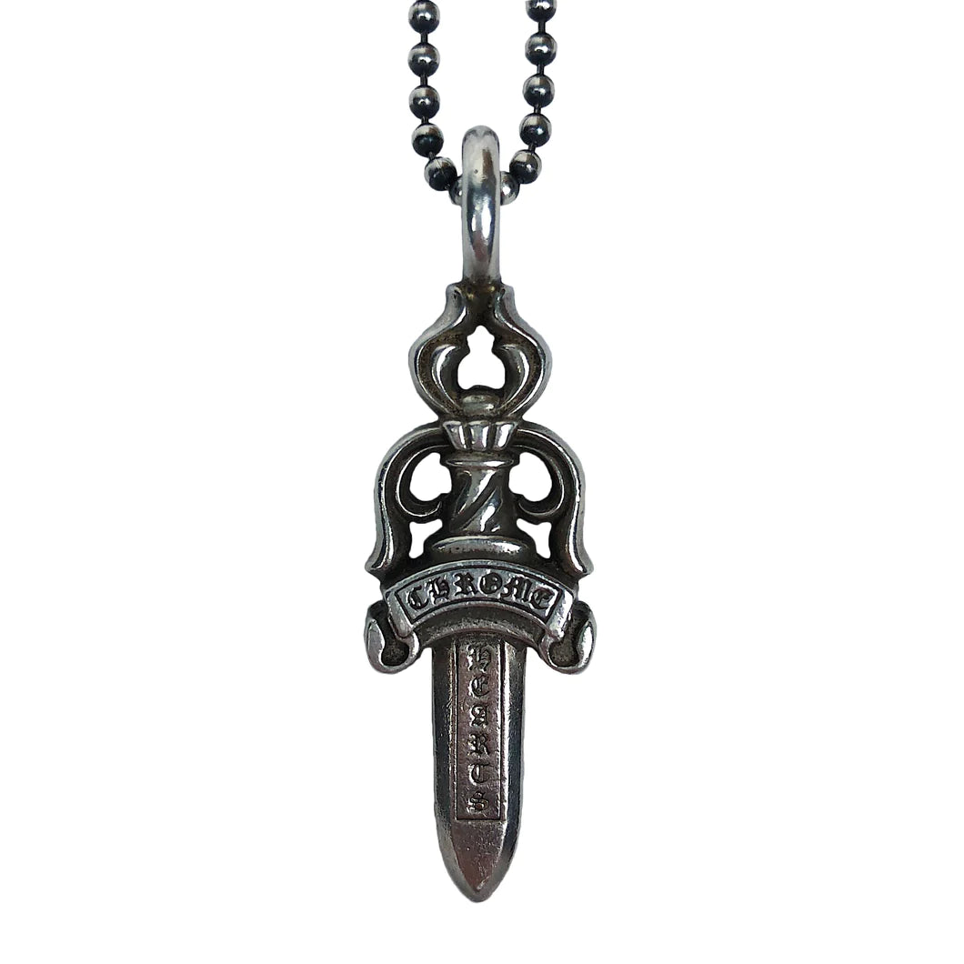 Chrome Hearts Dagger + Ball Chain Necklace Bundle