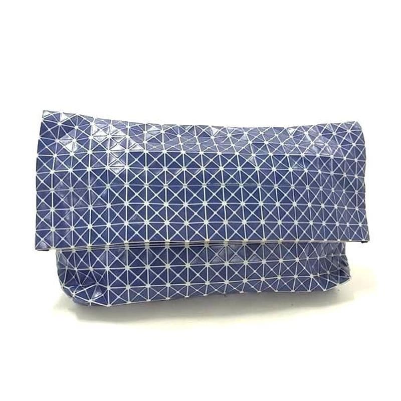 BAO BAO ISSEY MIYAKE Foldover Clutch Blue