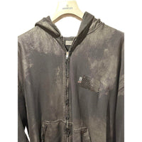 Thumbnail for Balenciaga Mud Wash Grafted Vintage Front Zip Hoodie