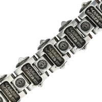 Thumbnail for Chrome Hearts H Link Fleur Clip Silver Bracelet