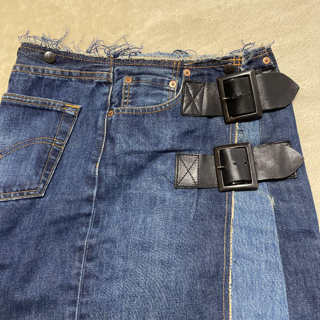 Needles Levis Remake Patchwork Skirt