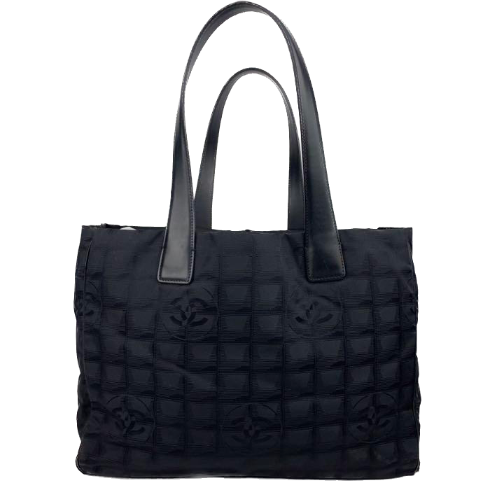 Archive Chanel Quilted Black Travel Tote Bag