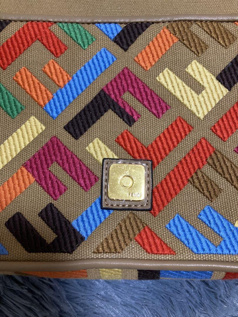 Rare Multicolour Fendi Baguette Shoulder Bag