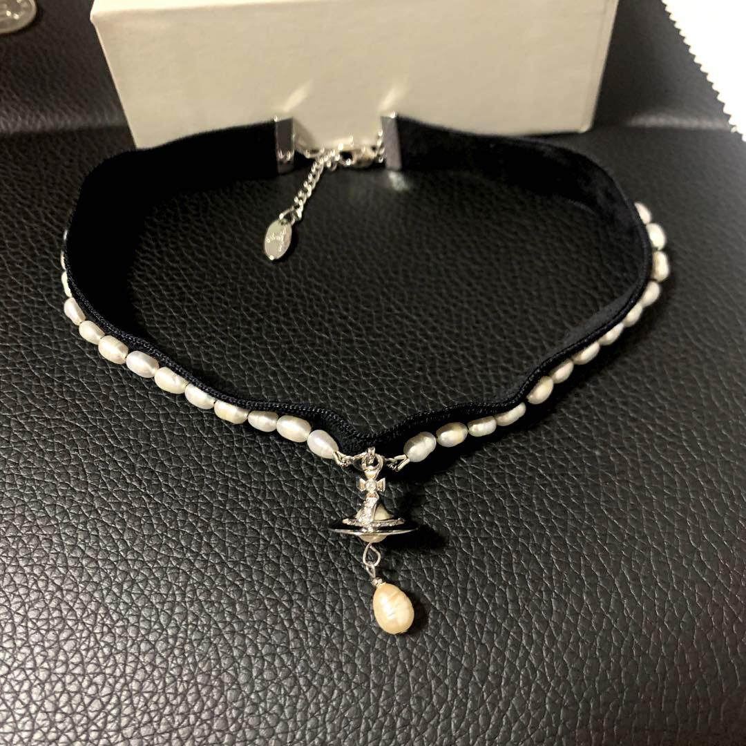 Vivienne Westwood Aleksa Pearl Choker Necklace