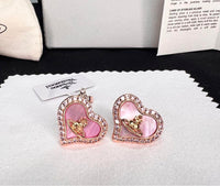 Thumbnail for Vivienne Westwood PETRA Embellished Heart Earrings