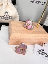 Thumbnail for Vivienne Westwood PETRA Embellished Heart Earrings