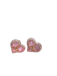 Thumbnail for Vivienne Westwood PETRA Embellished Heart Earrings