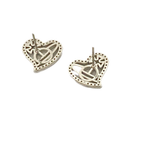 Thumbnail for Vivienne Westwood Giuseppa Rhinestone Embellished Heart Earrings