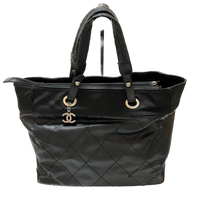 Thumbnail for Chanel Paris Biarritz Black Tote Bag