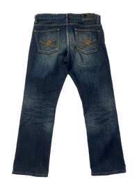 Thumbnail for Archive Roen Denim Leather Patch Jeans