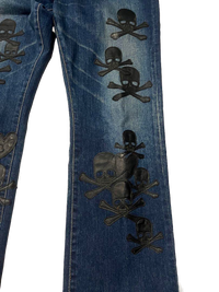 Thumbnail for Archive Roen Denim Leather Patch Jeans