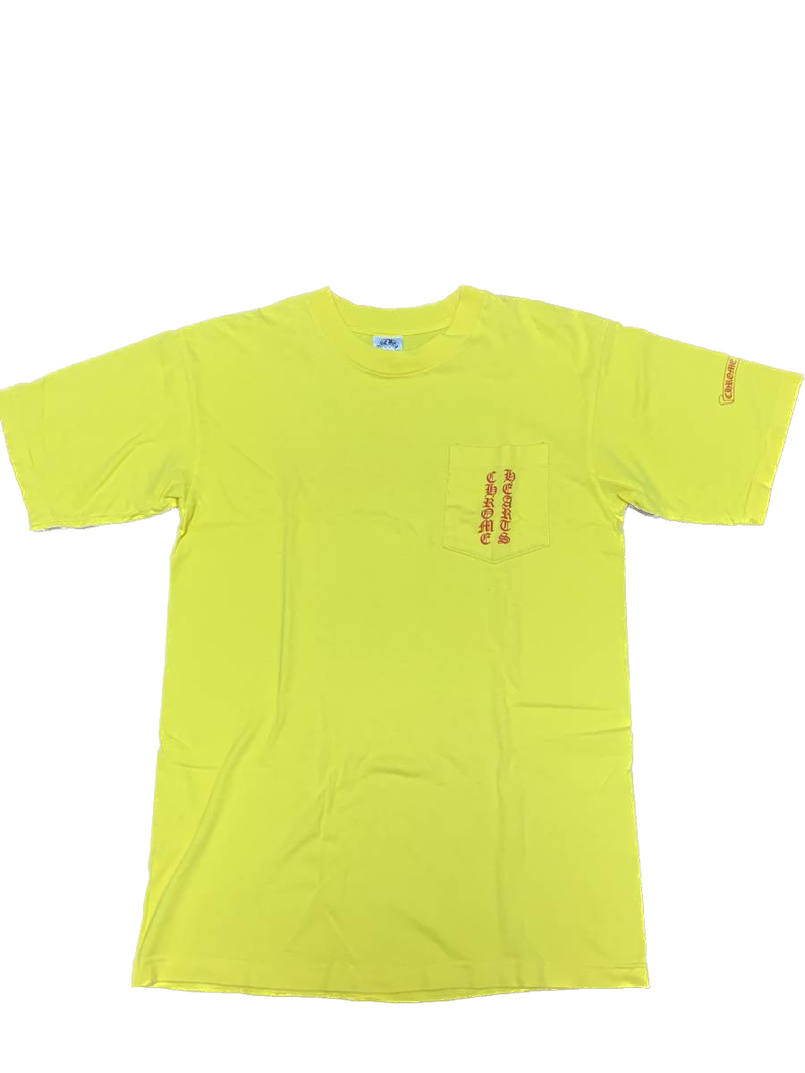 Chrome Hearts Neon Yellow Logo Tee