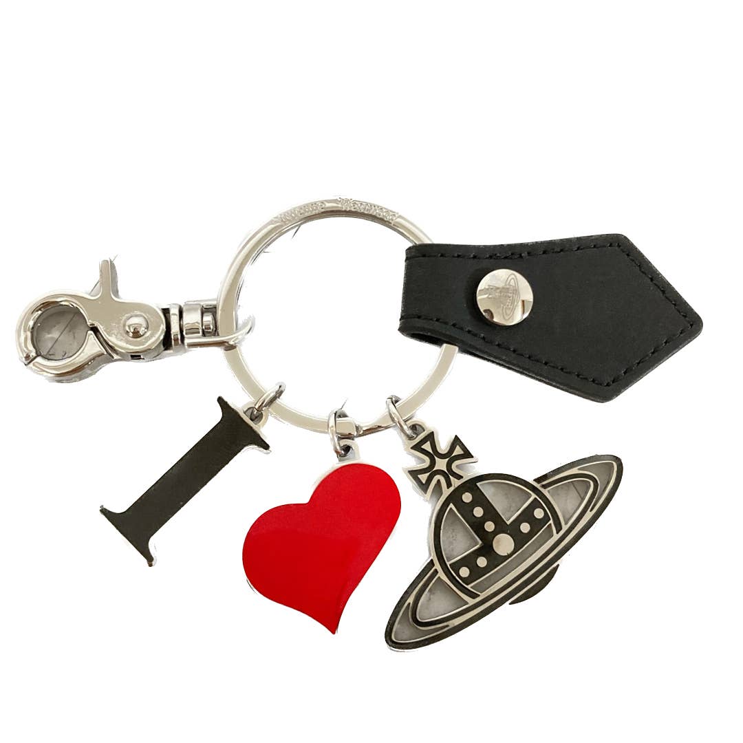 Vivienne Westwood I <3 Orb triple charm key chain