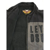 Thumbnail for Harley Davidson genuine leather padded piping racing jacket