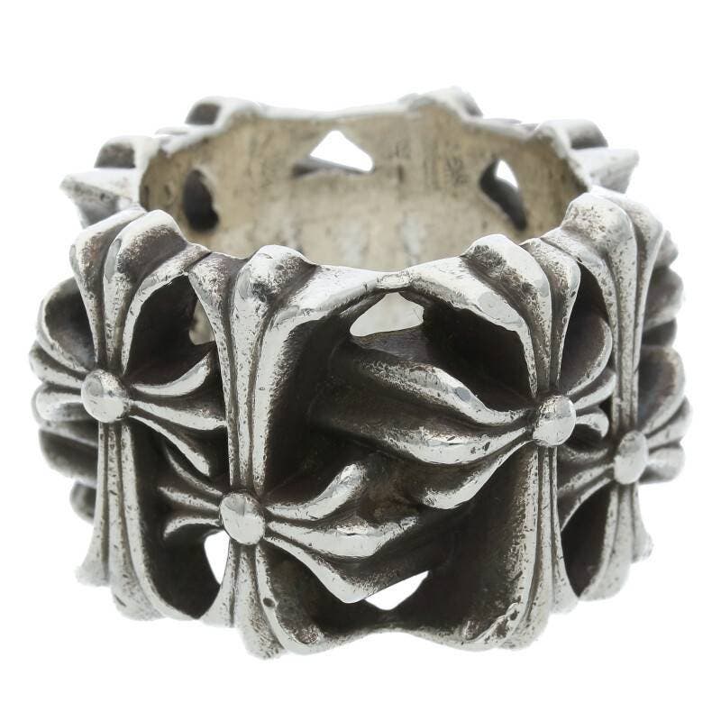 Chrome Hearts Square Cemetery Cross Silver Ring