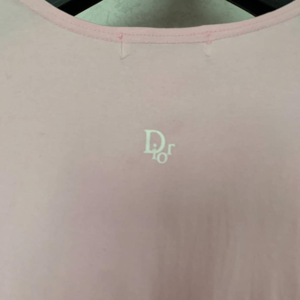 Christian Dior pink spellout CD logo Dior Tank Top