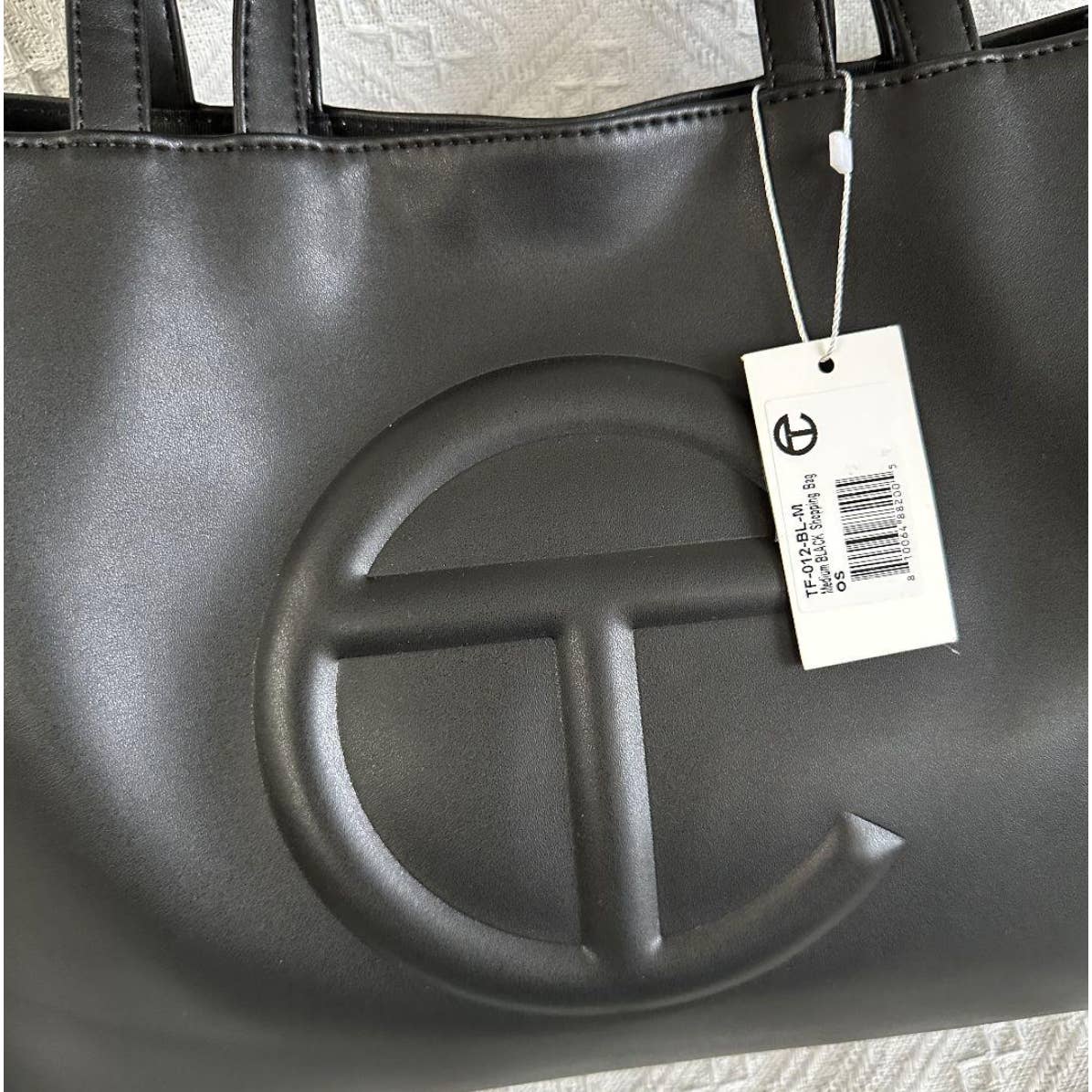 Leather Telfar Large Shopping Tote Bag