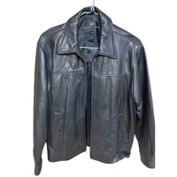 Thumbnail for Rare vintage Balenciaga zip-up boxy leather jacket