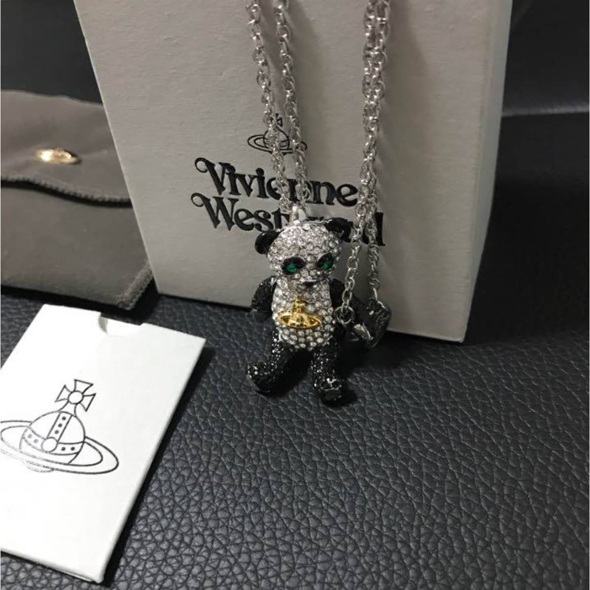 Vivienne Westwood Panda Necklace rhinestone necklace