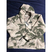 Thumbnail for ESSENTIALS HALF ZIP fleexe HOODIE / CAMOFLAGE