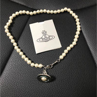 Thumbnail for Vivienne Westwood Pearl silver mini 3d Orb Choker Necklace