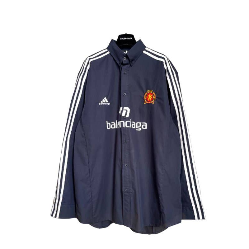 Balenciaga Adidas Soccer Long-Sleeve Button-Up