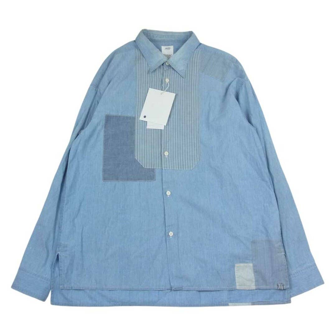 VISVIM SS21 CHORE Patchwork Chambray Long Sleeve Shirt