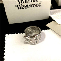 Thumbnail for VIVIENNE WESTWOOD Pave Belt Silver Ring