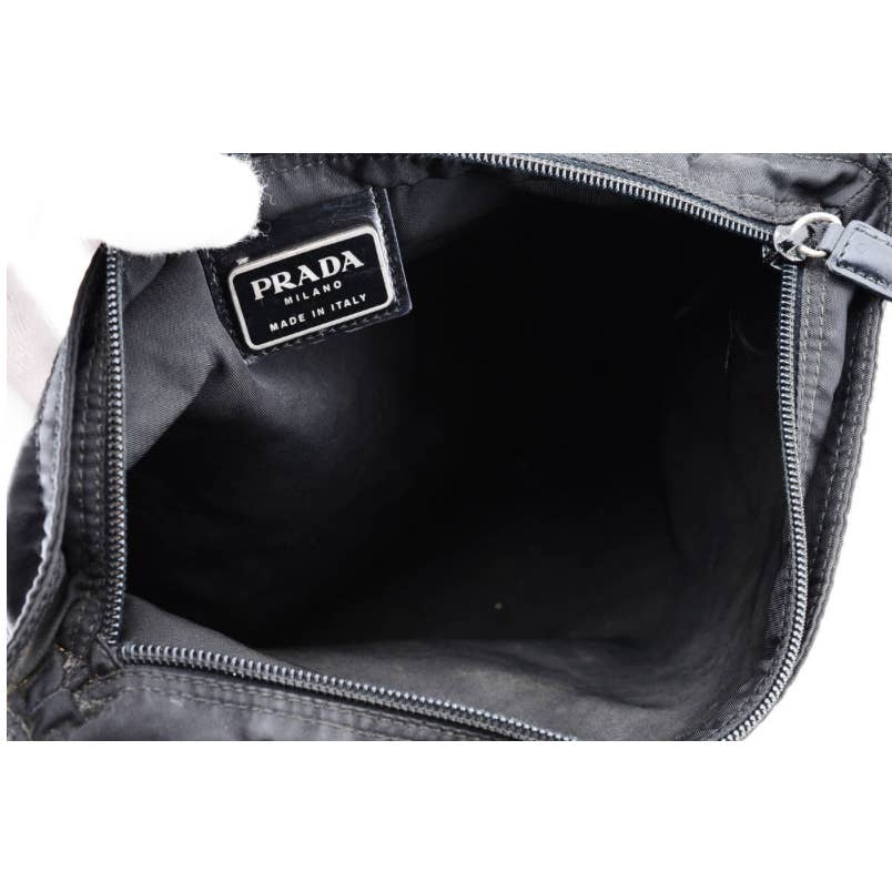 Prada Nylon Triangle Plaque Crossbody Messenger Satchel Bag