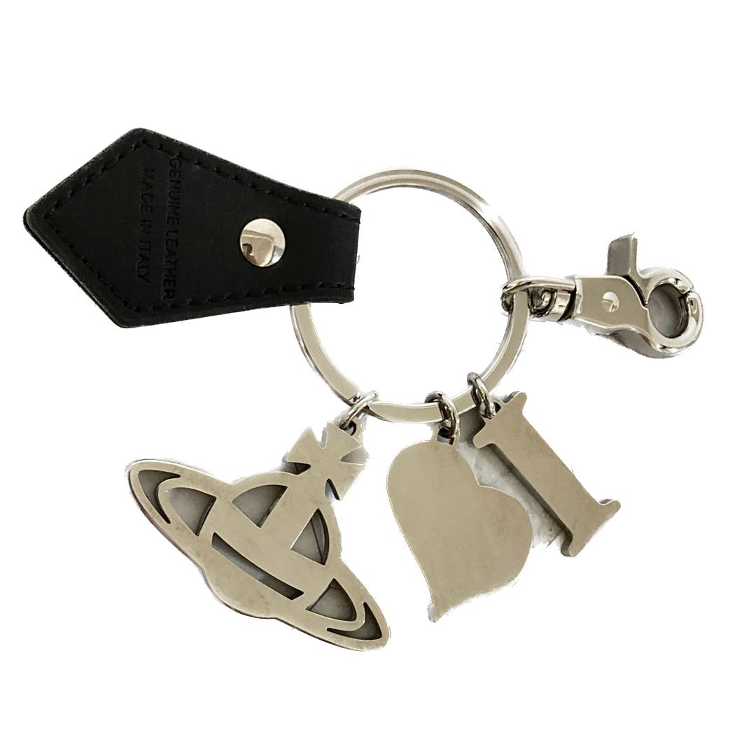 Vivienne Westwood I <3 Orb triple charm key chain