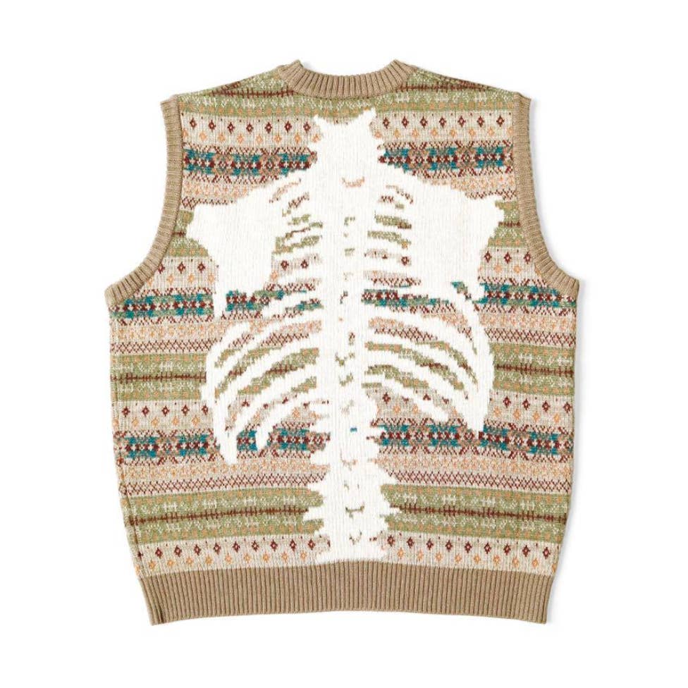 KAPITAL Kountry 7G Wool Fair Isle BONE Vest