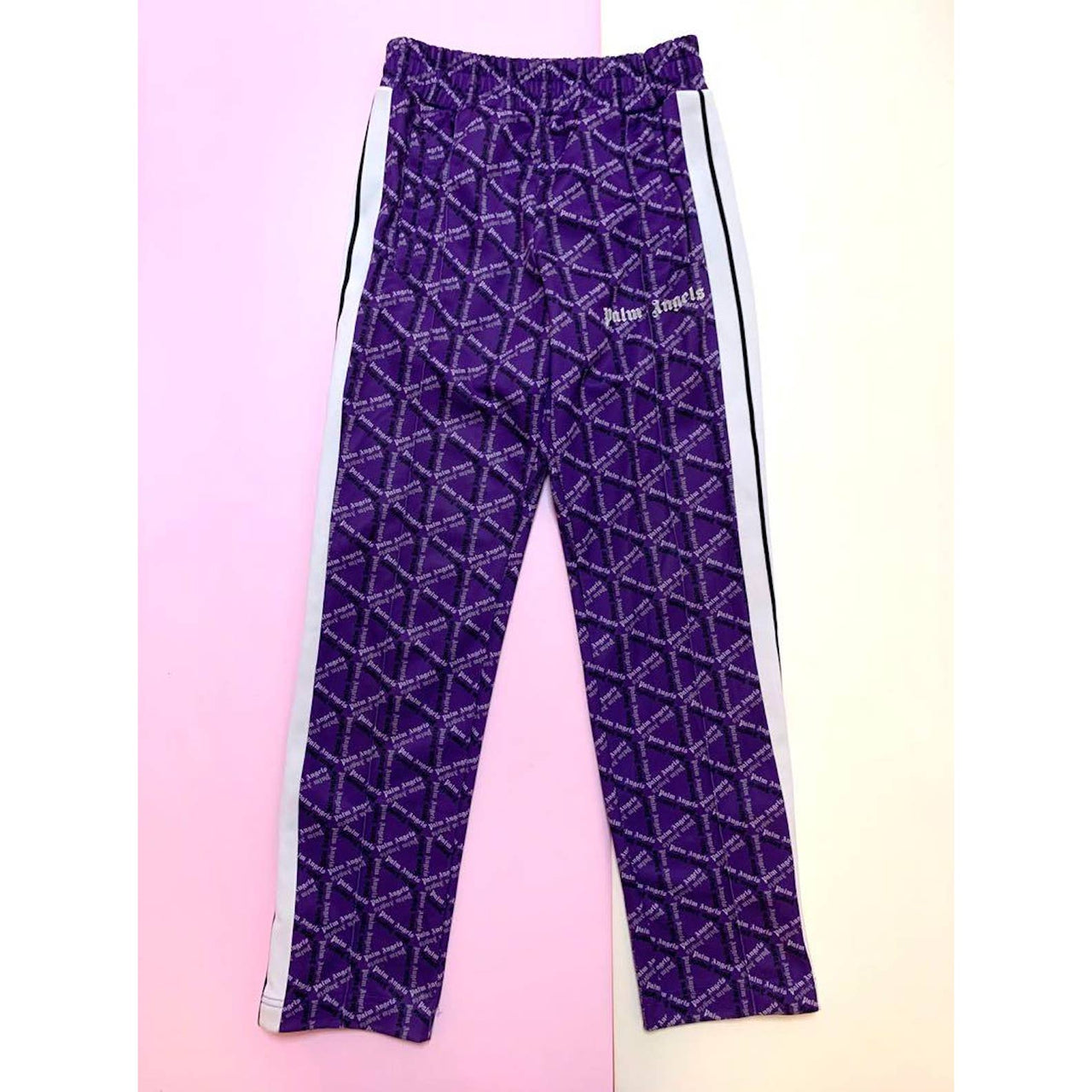 Palm Angels Storm Monogram Sweatpants Purple