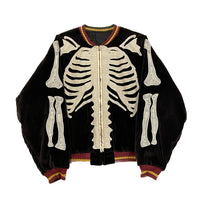 Thumbnail for Kapital Kountry Bone Embroidery Velvet Souvenir Jacket Black