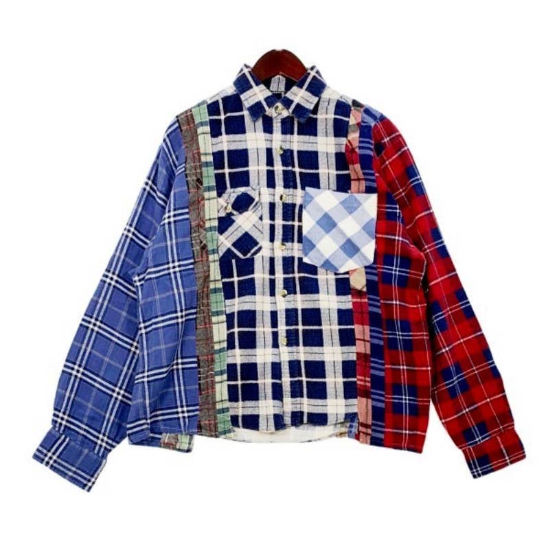 Nepenthes Rebuild by Needles 7CUT check flannel Shirt