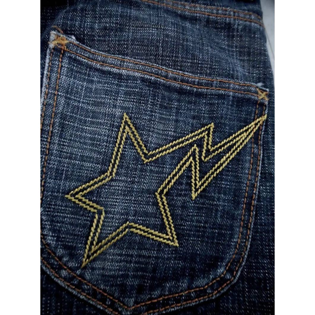 A BATHING APE BAPE Star Embroidery Denim Jeans