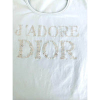 Thumbnail for Christian Dior J' Adore rhinestone crystal Dior Tank Top