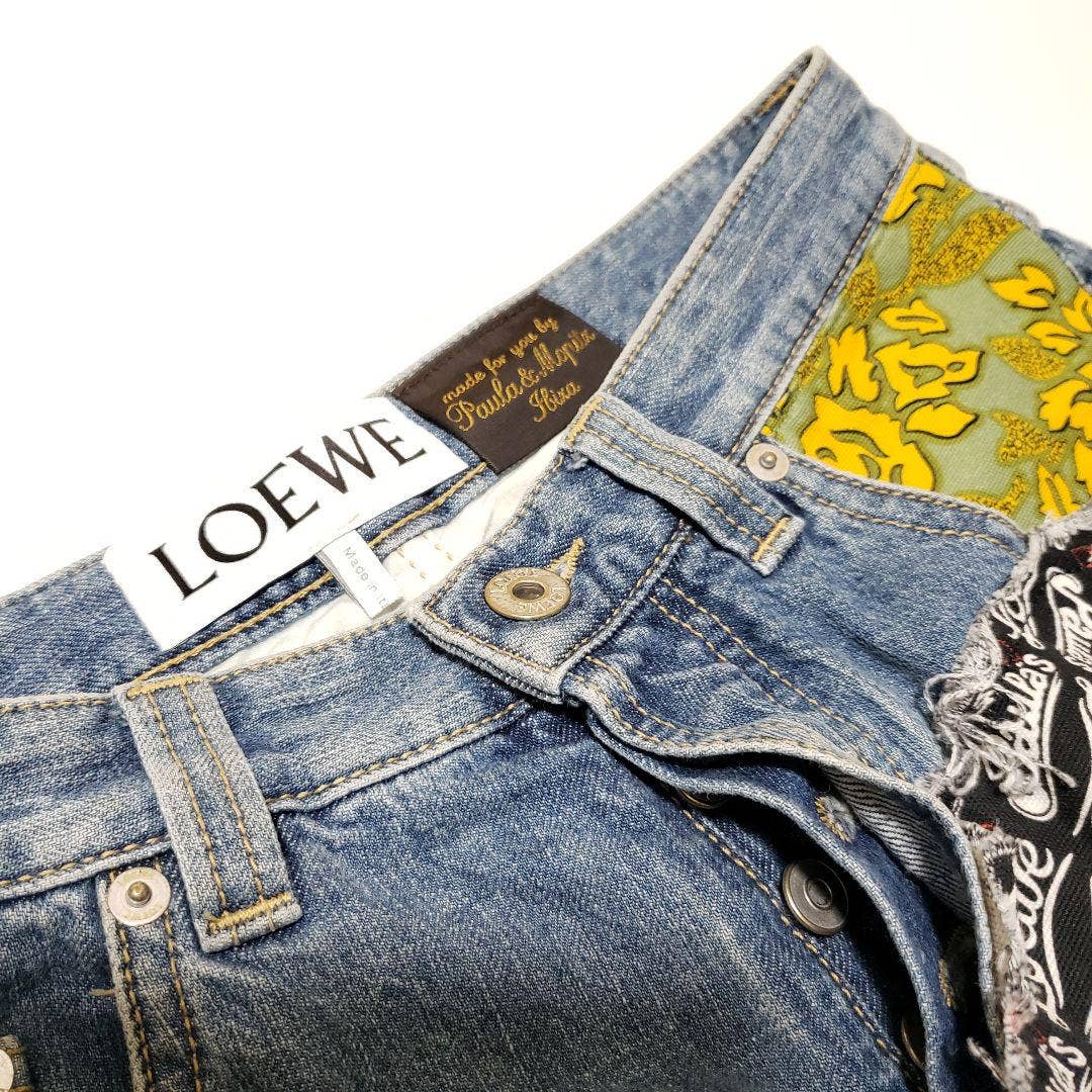 Loewe Patchwork Denim Shorts