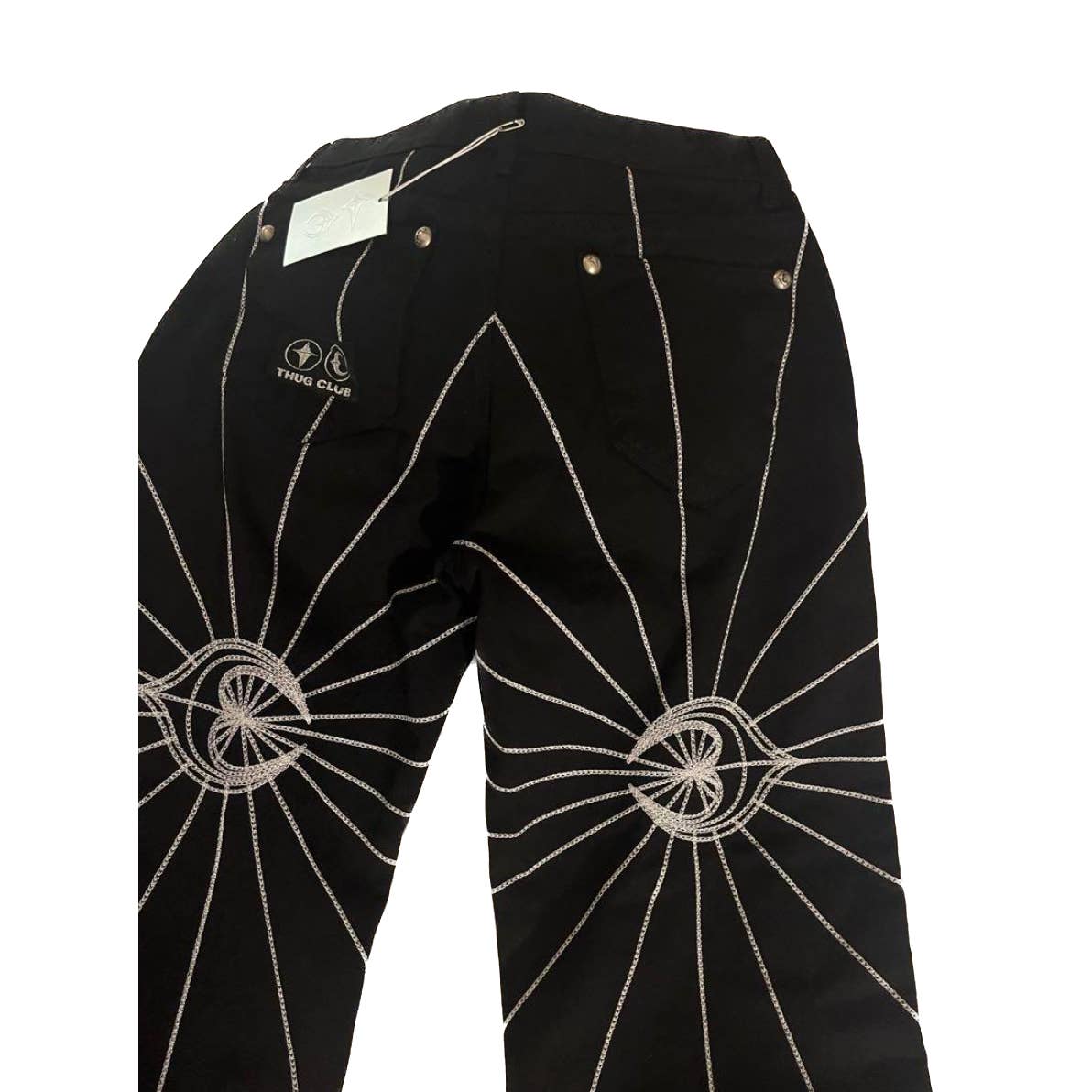 Thug Club Denim Embroidered Crescent Logo Pant