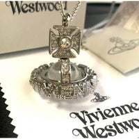 Thumbnail for Vivienne Westwood Crystal Small Spellout Orb Necklace