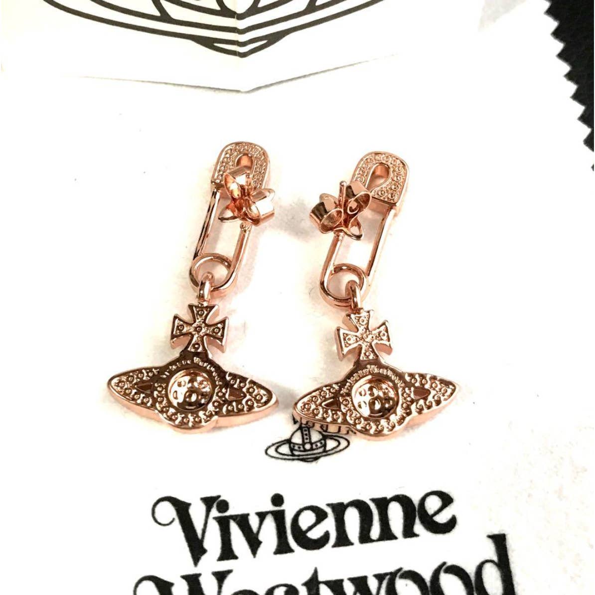 Vivienne Westwood LUCRECE Safety Pin Orb Earrings