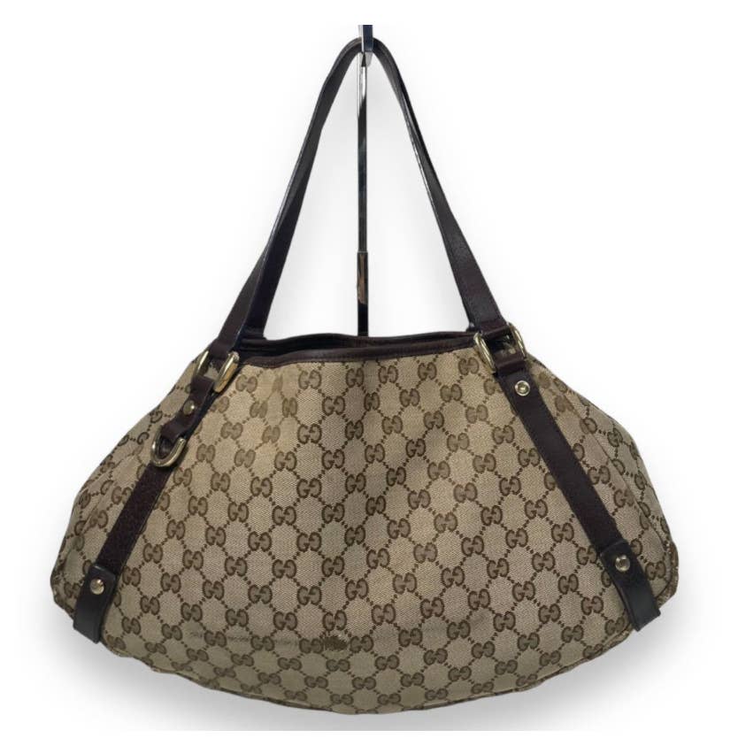 GUCCI GG monogram canvas handbag shoulder tote carry bag