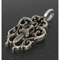 Thumbnail for CHROME HEARTS Vine Dagger Charm Pendant Necklace Top Silver SV925