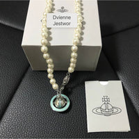 Thumbnail for Vivienne Westwood Pearl silver mini 3d Orb Choker Necklace