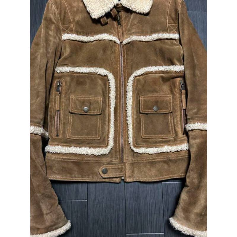 Dolce & Gabbana's Archive Shearling Suede Aviator Jacket