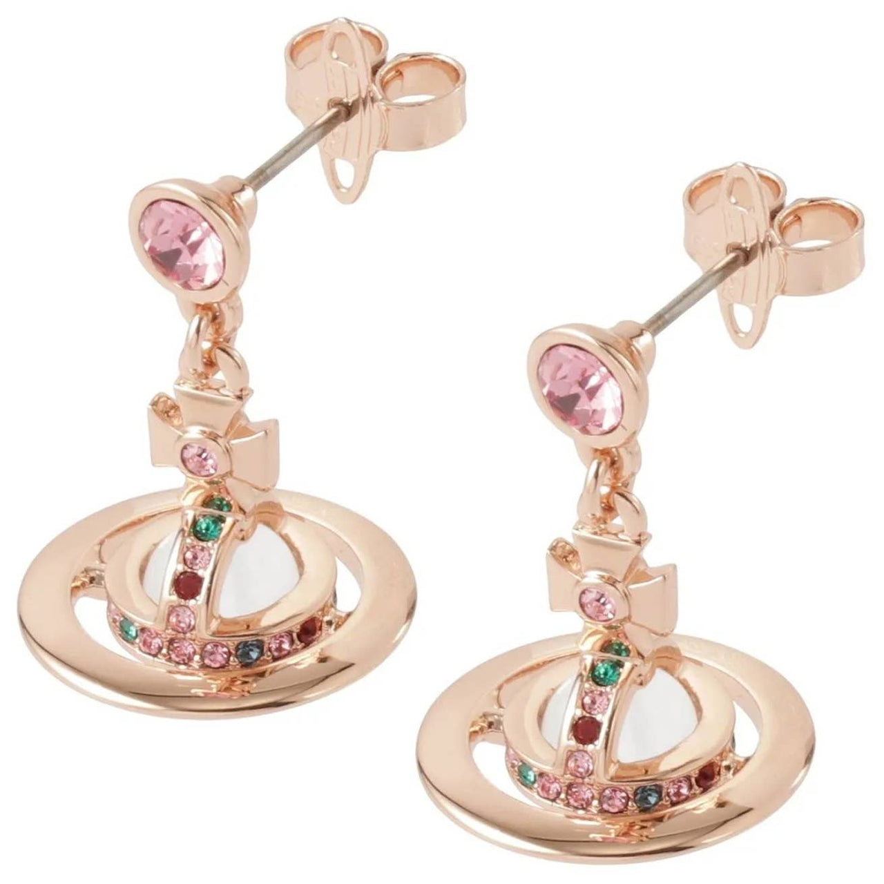 Vivienne westwood Petite Rose Gold Orb Earrings