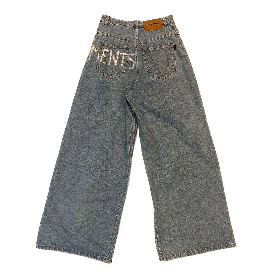 AW23 VETEMENTS Anarchy Logo Baggy Denim