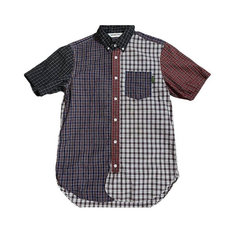 A BATHING APE Patchwork plaid Flannel shirt