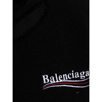 Thumbnail for Balenciaga Black Double-Layered Campaign Logo Hoodie