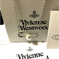 Thumbnail for Vivienne Westwood Safety Pin JORDAN Pearl Necklace